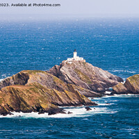 Buy canvas prints of Muckle Flugga Lighthouse on Shetland Isles pano by Pearl Bucknall