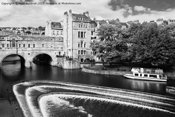 Pulteney Bridge Bath Somerset Black and White Picture Board by Pearl Bucknall