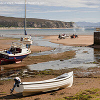 Buy canvas prints of Boats in Abersoch Harbour on Wales Coast by Pearl Bucknall