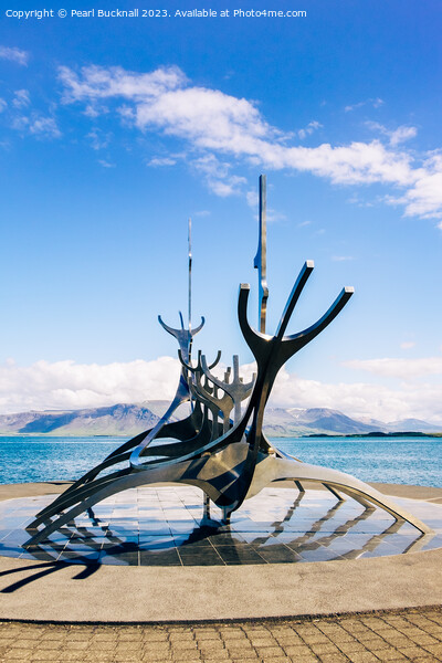 Reykjavik Solfar Sculpture (Sun Voyager) Picture Board by Pearl Bucknall