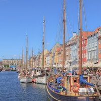 Buy canvas prints of Nyhavn Waterfront Copenhagen Denmark by Pearl Bucknall