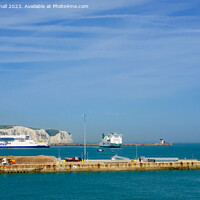 Buy canvas prints of Ferries in Dover Port in Kent by Pearl Bucknall