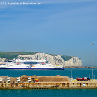Buy canvas prints of Ferries in Dover Port, Kent  by Pearl Bucknall