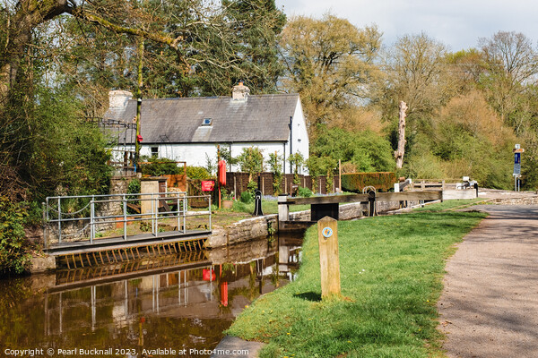 Monmouthshire and Brecon Canal Lock Picture Board by Pearl Bucknall