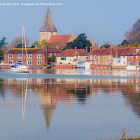Buy canvas prints of Old Bosham Reflected in Chichester Harbour by Pearl Bucknall