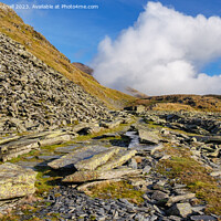 Buy canvas prints of Slate Quarry on Historic Miners Track Snowdonia  by Pearl Bucknall