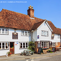 Buy canvas prints of The Chequers Inn Smarden Village Kent by Pearl Bucknall