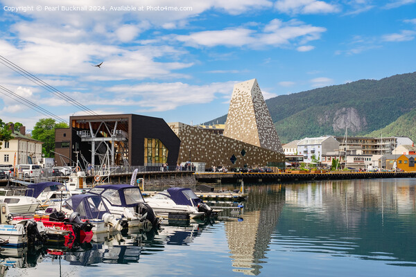 Andalsnes Town Harbour in Norway Picture Board by Pearl Bucknall