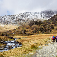 Buy canvas prints of Heading for the Hills in Snowdonia by Pearl Bucknall