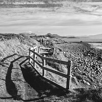 Buy canvas prints of Wales Coastal Path Llyn Peninsula black and white by Pearl Bucknall