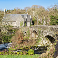 Buy canvas prints of Lloyd George Village Bridge Llyn Peninsula Wales by Pearl Bucknall