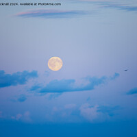 Buy canvas prints of Full Moon in the Sky at Dusk by Pearl Bucknall