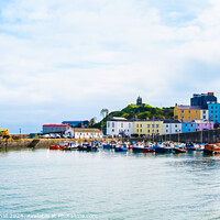 Buy canvas prints of Colourful Tenby Harbour in Pembrokeshire Wales by Pearl Bucknall