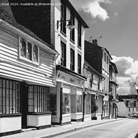 Buy canvas prints of Street Scene in Cranbrook Kent black and white by Pearl Bucknall