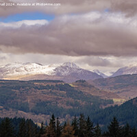 Buy canvas prints of Moody Mountains in Winter Wales by Pearl Bucknall