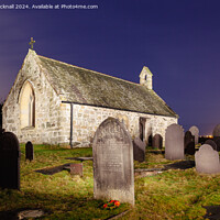 Buy canvas prints of St Tysilios Chapel at Night on Anglesey by Pearl Bucknall