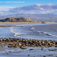 Buy canvas prints of Welsh Coast Criccieth Beach Llyn Peninsula Wales by Pearl Bucknall