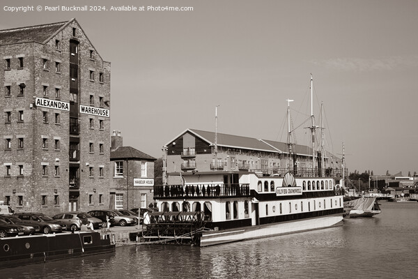 Gloucester Docks Oliver Cromwell Paddle Boat in Se Picture Board by Pearl Bucknall