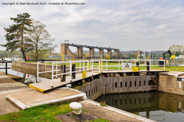 Holme Lock with Colwick Sluices on River Trent, No Picture Board by Pearl Bucknall