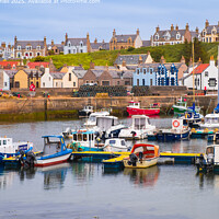 Findochty Fishing Village Landscape in Scotland