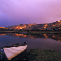 Buy canvas prints of Glenmore River at Dusk in Scotland by Pearl Bucknall