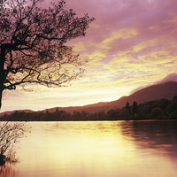 Buy canvas prints of Coniston Water at Sunset by Pearl Bucknall