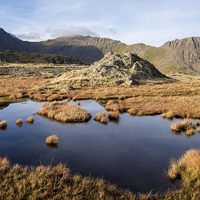 Buy canvas prints of Upland Pool in Snowdon Horseshoe by Pearl Bucknall