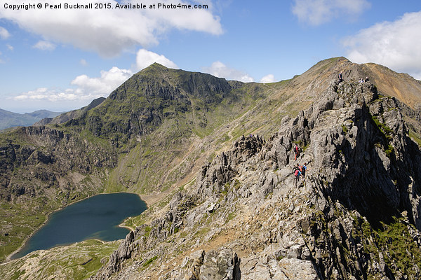 Crib Goch Mountain Scramble to Snowdon Picture Board by Pearl Bucknall