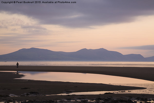 Tidal Pool at Sunset on Newborough Beach Picture Board by Pearl Bucknall