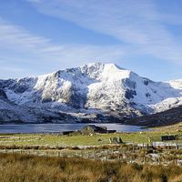 Buy canvas prints of Y Garn mountain Snowdonia wales UK by Pearl Bucknall