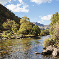 Buy canvas prints of Afon Glaslyn River Snowdonia Wales by Pearl Bucknall