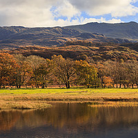 Buy canvas prints of Llyn Dinas and Cnicht in Autumn by Pearl Bucknall