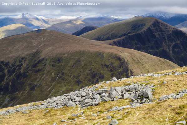 Welsh Mountains on Nantlle Ridge Snowdonia Picture Board by Pearl Bucknall