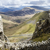 Buy canvas prints of View from Nantlle Ridge Snowdonia by Pearl Bucknall