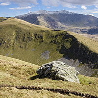 Buy canvas prints of Snowdon mountain range in Snowdonia Wales by Pearl Bucknall