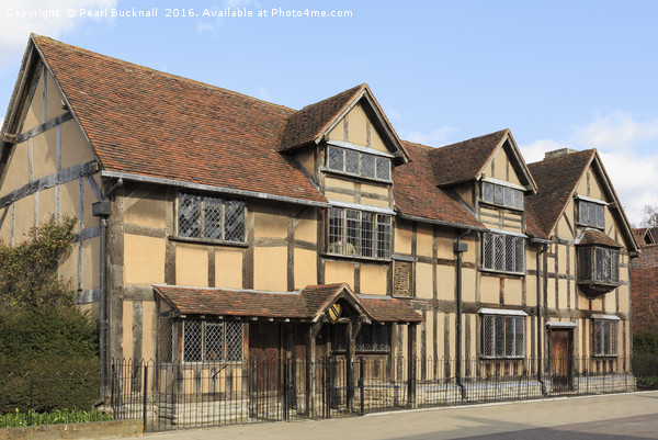  Shakespeare's Birthplace in Stratford-upon-Avon Picture Board by Pearl Bucknall