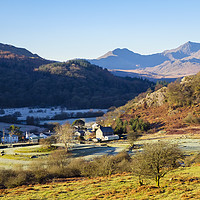 Buy canvas prints of Snowdon Horseshoe from Capel Curig by Pearl Bucknall