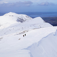 Buy canvas prints of Winter Snow on Y Garn, Snowdonia by Pearl Bucknall