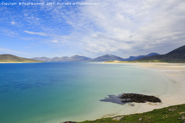 Luskentyre and Sound of Taransay Isle of Harris Picture Board by Pearl Bucknall