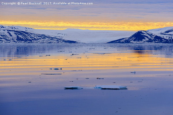 Tranquil Arctic Sea off Svalbard Picture Board by Pearl Bucknall