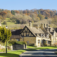 Buy canvas prints of Cotswold Cottages in Broadway  by Pearl Bucknall
