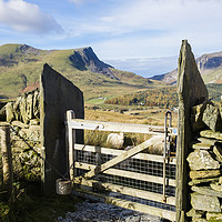 Buy canvas prints of Gate on Mountain Path by Pearl Bucknall