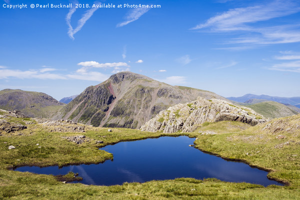 View to Great Gable Lake District Picture Board by Pearl Bucknall