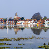 Buy canvas prints of Picturesque Bosham Village Reflected by Pearl Bucknall