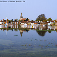 Buy canvas prints of Bosham Reflections in Chichester Harbour by Pearl Bucknall