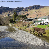 Buy canvas prints of River Derwent at Grange Borrowdale Lake District by Pearl Bucknall