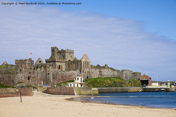 Peel castle Isle of Man Picture Board by Pearl Bucknall