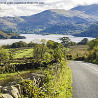 Buy canvas prints of Road to Ullswater in Lake District by Pearl Bucknall