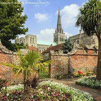 Buy canvas prints of Chichester Cathedral from Bishop's Palace Garden by Pearl Bucknall