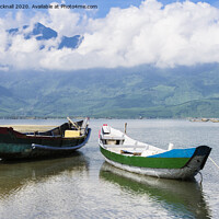 Buy canvas prints of Boats on Lap An Lagoon Vietnam by Pearl Bucknall